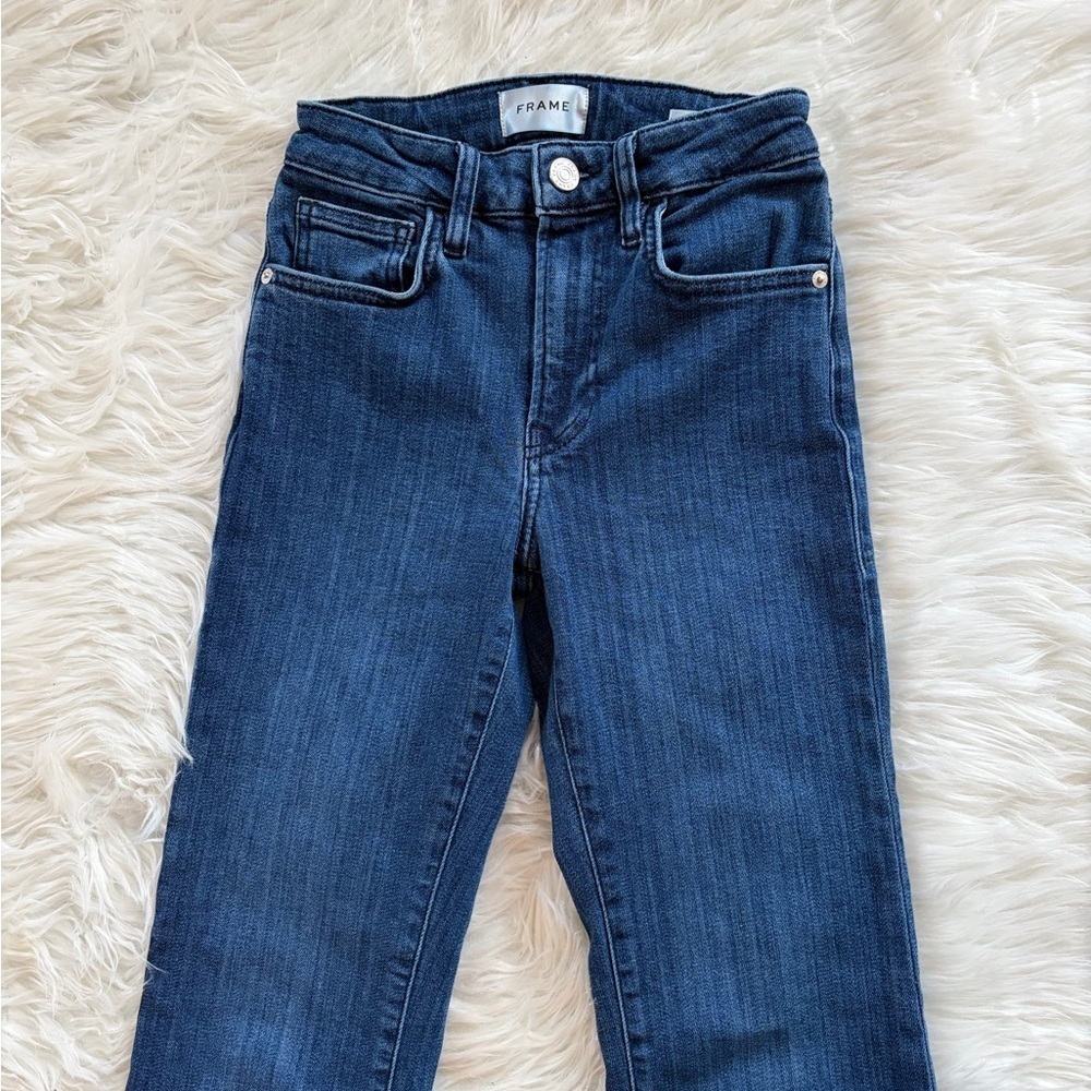 Frame Le Crop Mini Boot Cut High Rise Jeans - Picture 3 of 7